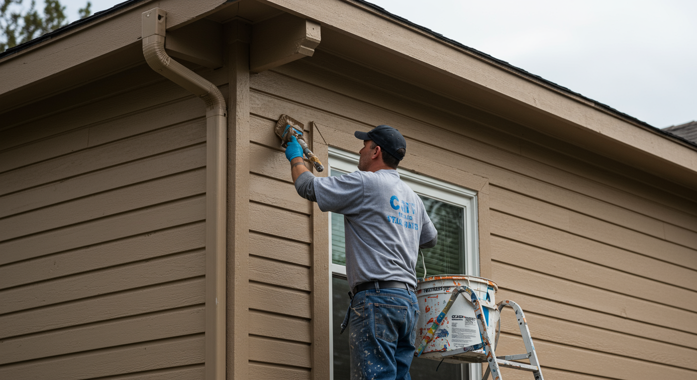 Expert Painter at Work in Redlands